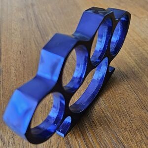 Belt Buckle Knuckles, Solid Steel, Polished Purple Color